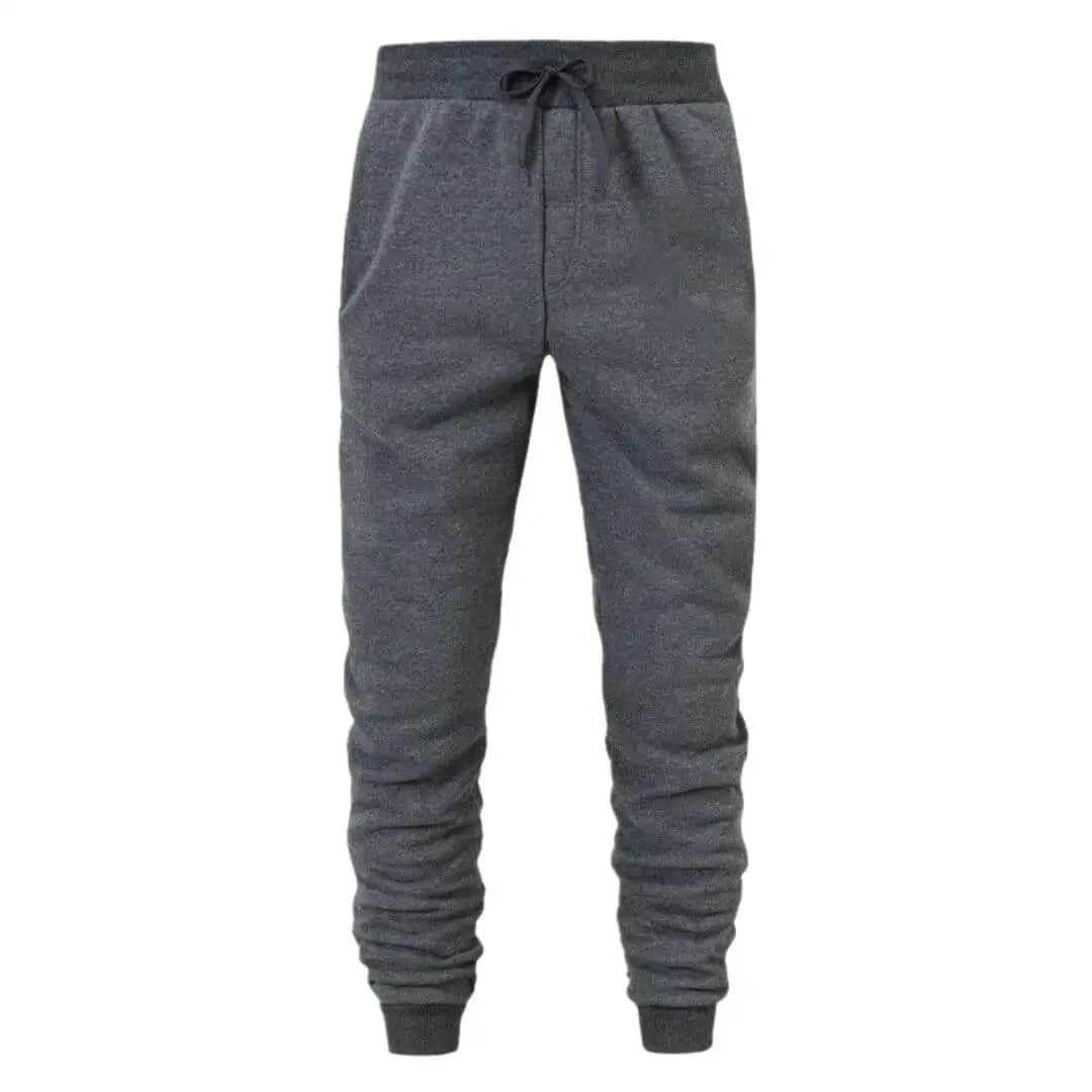 calça de academia em tecido moletom na cor cinza 