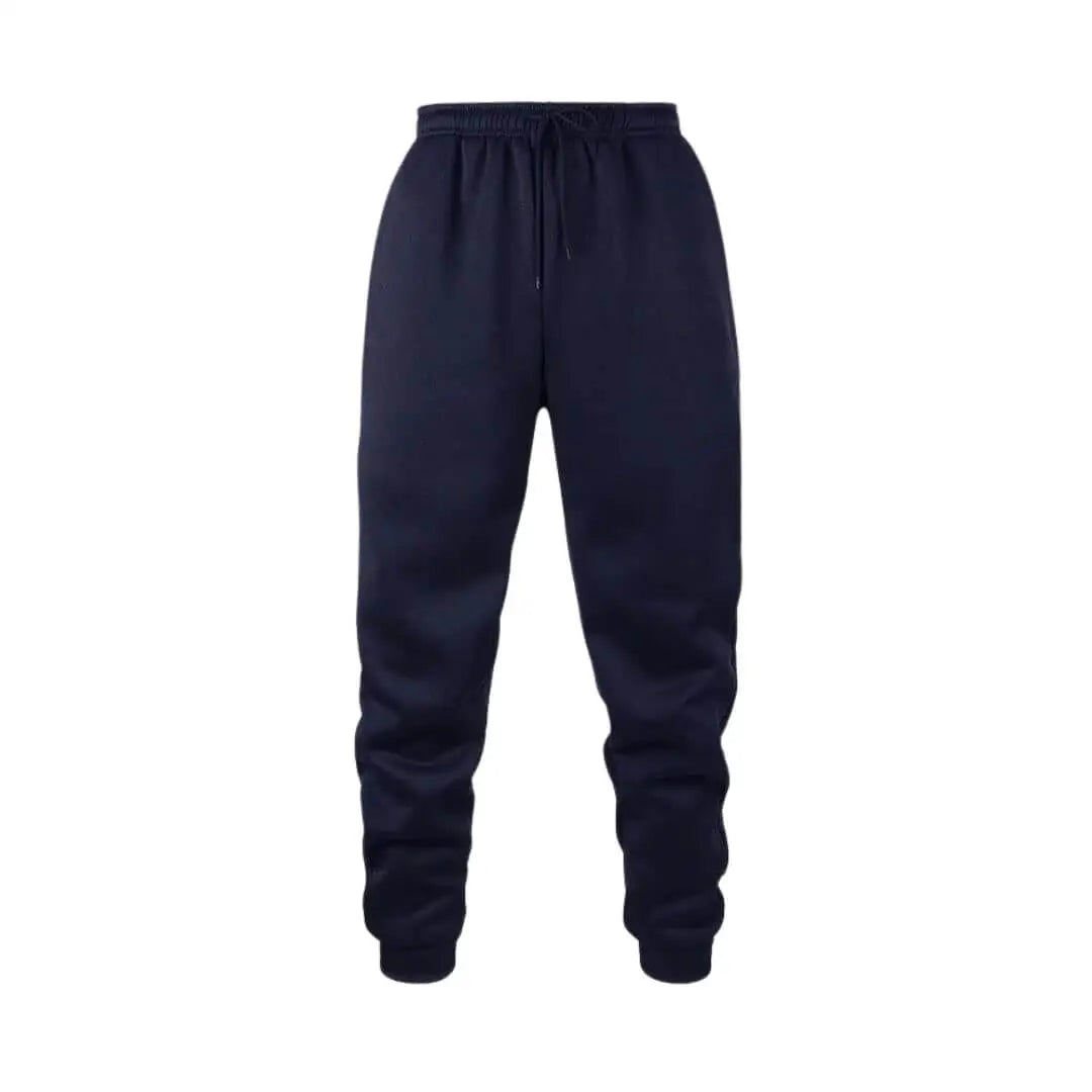 calça para academia, em tecido moletom. com azul escuro 